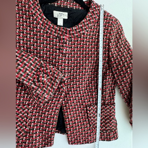 Ann Taylor LOFT Wool Plaid Jacket Size 10 - Picture 5 of 7
